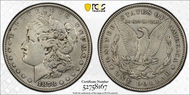 1878 7/8TF $1 Strong N1