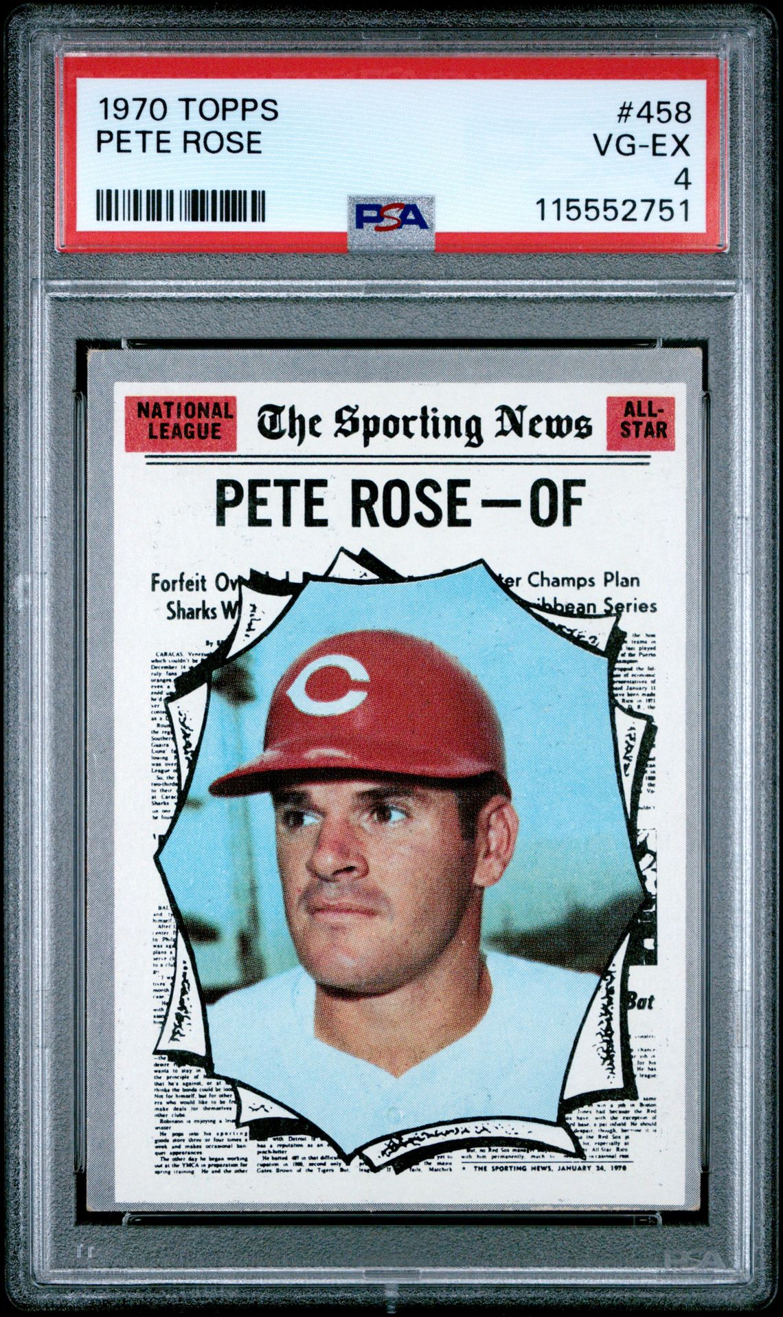 1970 Topps Pete Rose #458 Vg-Ex 4 front