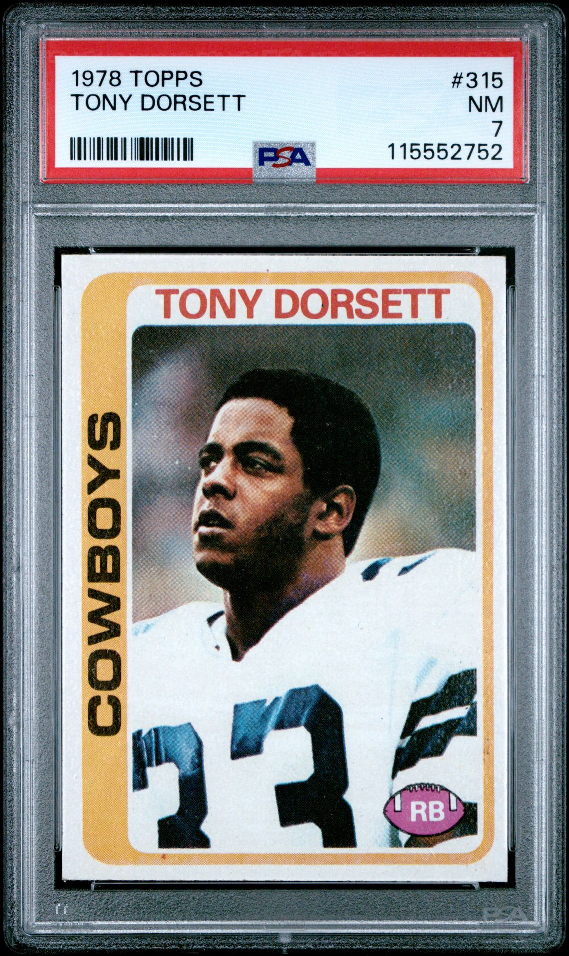 1978 Topps Tony Dorsett #315 Nm 7 front