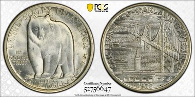 1936-S 50C Bay Bridge MS66
