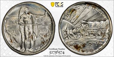 1938-D 50C Oregon MS67