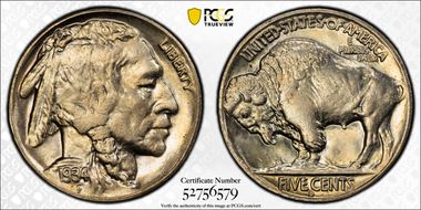 1934-D 5C MS65