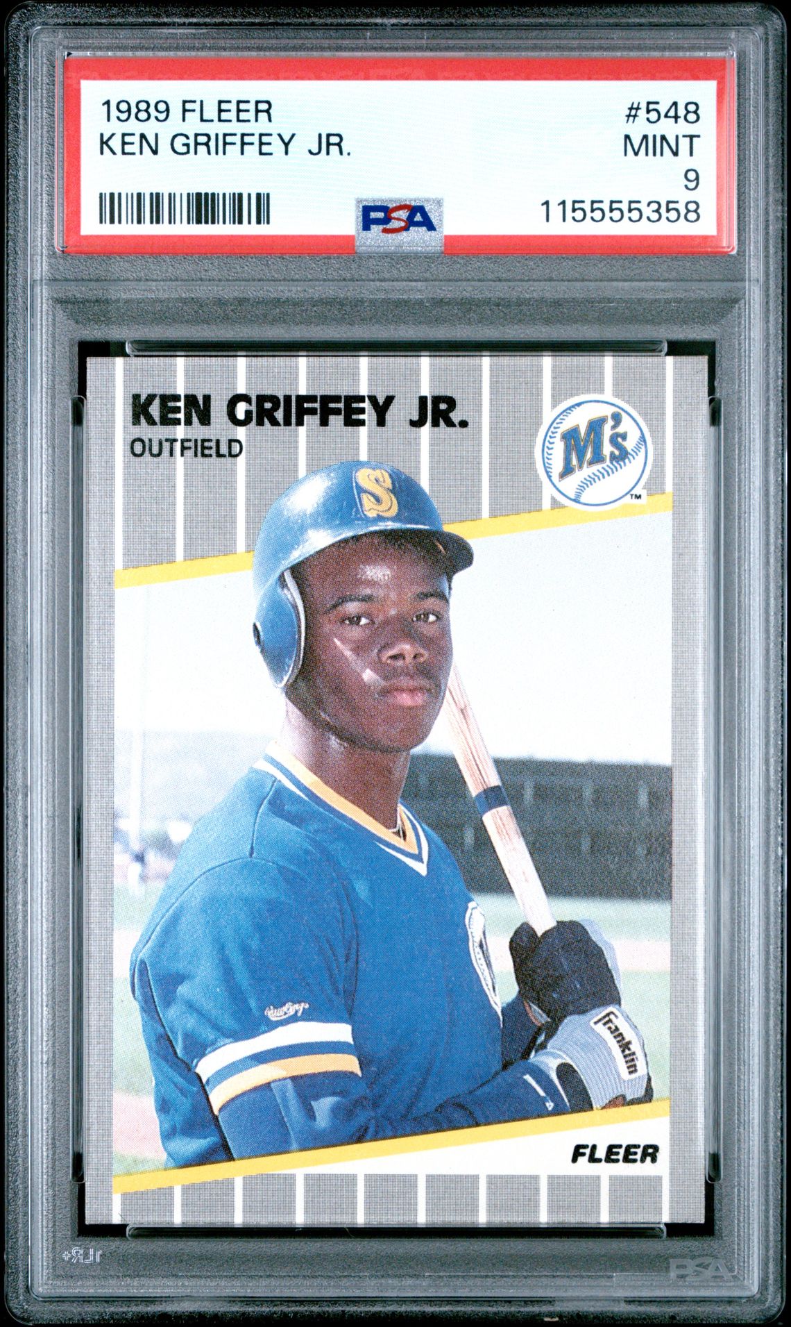 1989 Fleer Ken Griffey Jr. #548 Mint 9 front