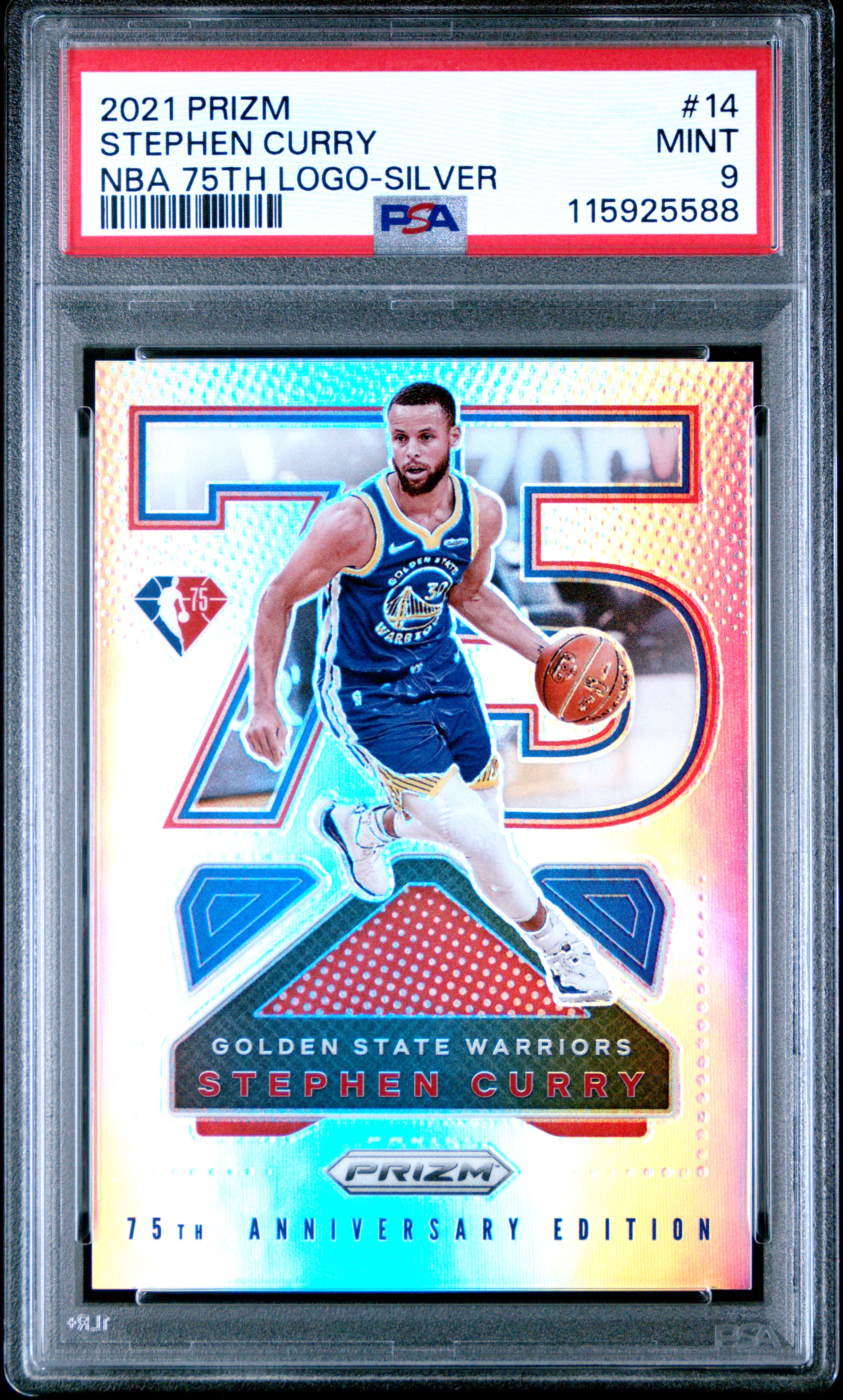 その他 2021 Prizm NBA 75th Stephen Curry PSA 9 Dwarrior's 2021 Panini Prizm Nba 75th Logo Stephen Curry Nba