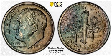 1947-S 10C MS66+ FB