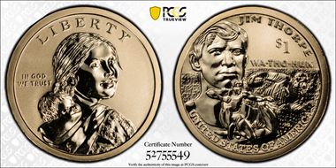 2018-S $1 Native American, Reverse Proof 50th Anniversary Set First Strike PR70