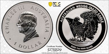 2025-P $1 Wedge-Tailed Eagle Ag MS70
