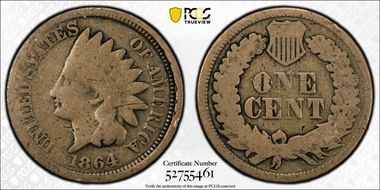 1864 1C Copper-Nickel G6