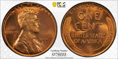 1951 1C MS67RD