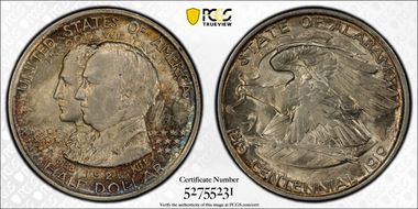 1921 50C Alabama MS65