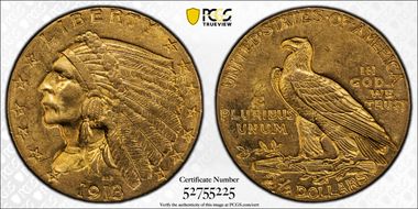 1913 $2.50 MS62