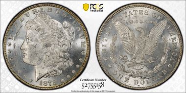 1878 7TF $1 Reverse of 1878 MS62