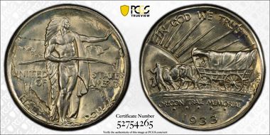 1933-D 50C Oregon MS67