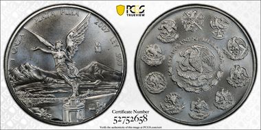 2007-Mo Onza Libertad Ag MS69