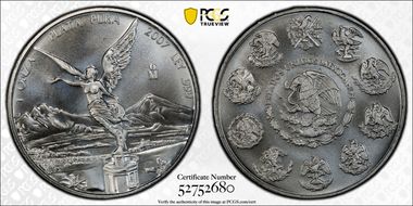 2007-Mo Onza Libertad Ag MS69