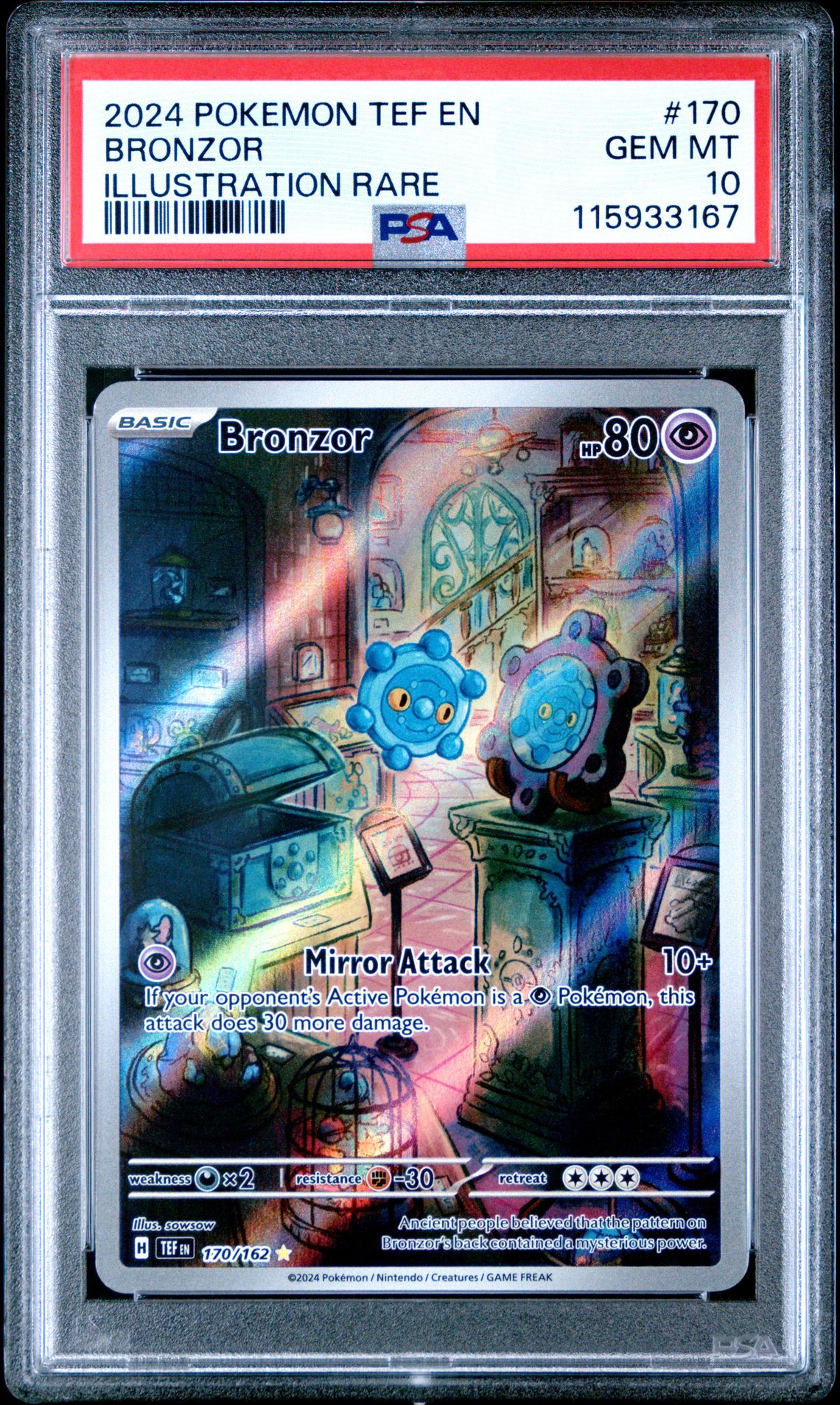 2024 Pokemon POKEMON TEF EN-TEMPORAL FORCES ILLUSTRATION RARE #170 Bronzor front