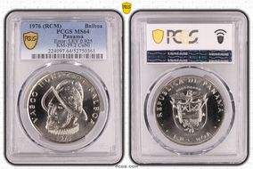 1976 (RCM) Balboa Error: LEY 0.925 KM-39.2 CuNi MS64
