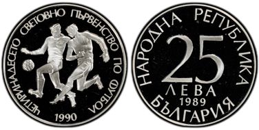 1989 25 Leva Soccer  KM-187  Ag PR68DCAM