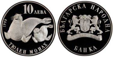 1999 10 Leva Monk Seal KM-245  Ag PR67DCAM