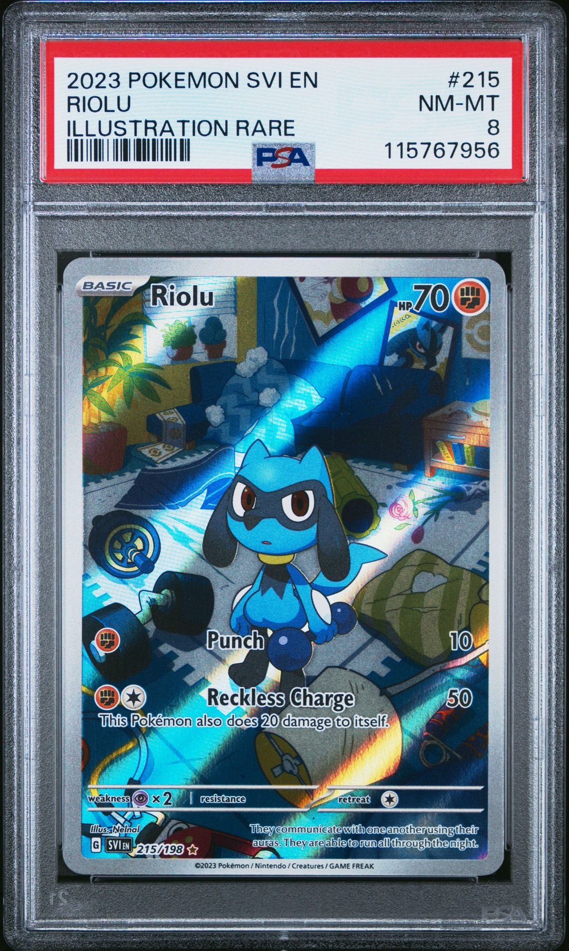 2023 Pokemon Svi En-Scarlet & Violet Riolu #215 (Illustration Rare) Nm-Mt 8 front