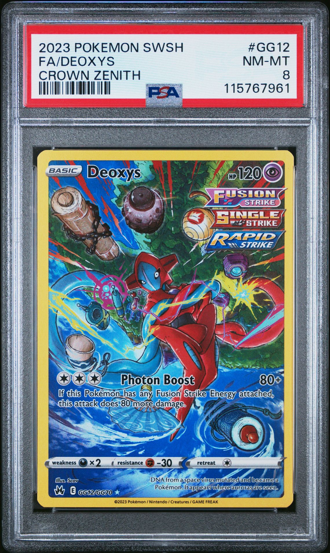 2023 Pokemon Sword And Shield Crown Zenith Fa/Deoxys #Gg12 (Crown Zenith) Nm-Mt 8 front