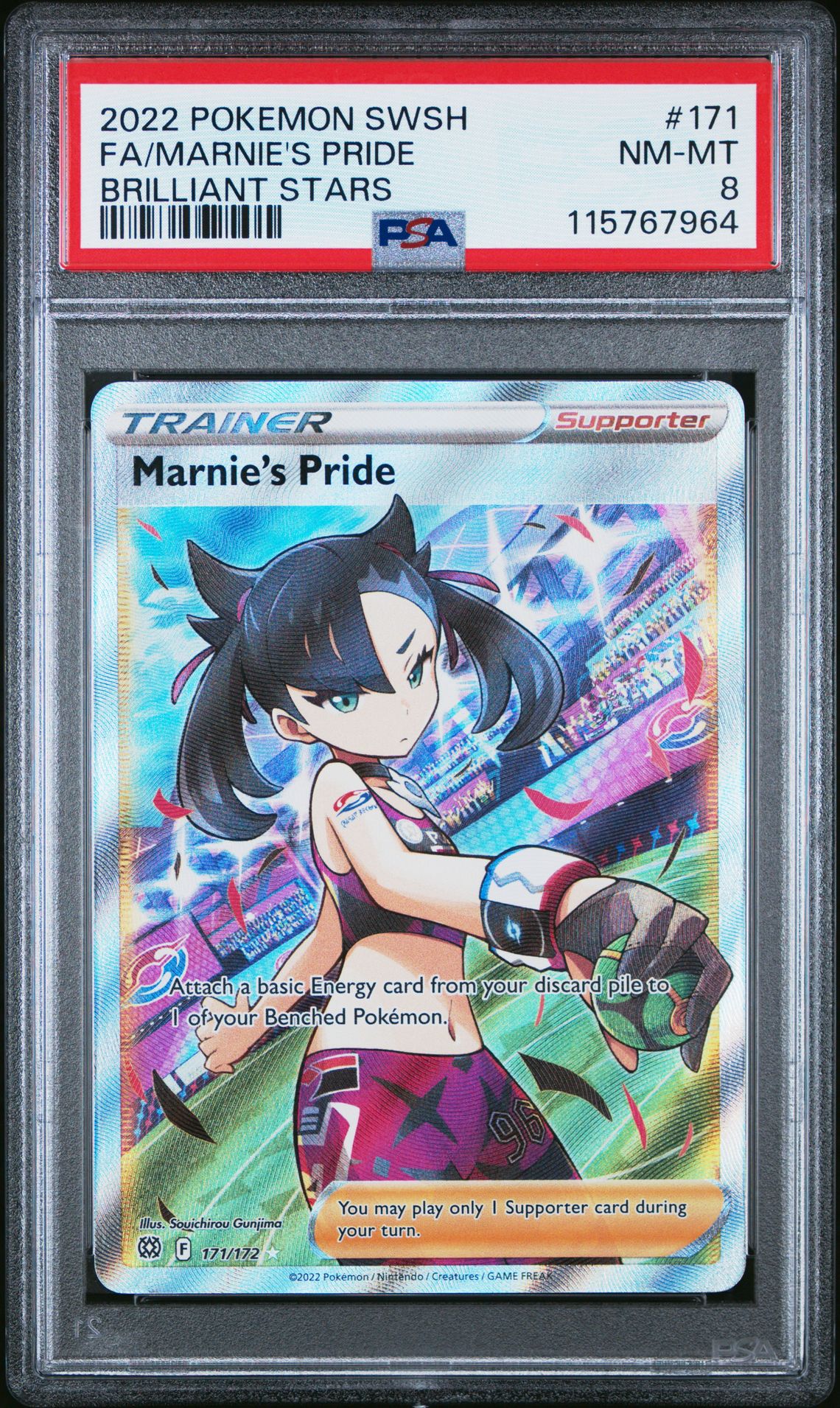 2022 Pokemon Sword & Shield Brilliant Stars Fa/Marnie's Pride #171 (Brilliant Stars) Nm-Mt 8 front