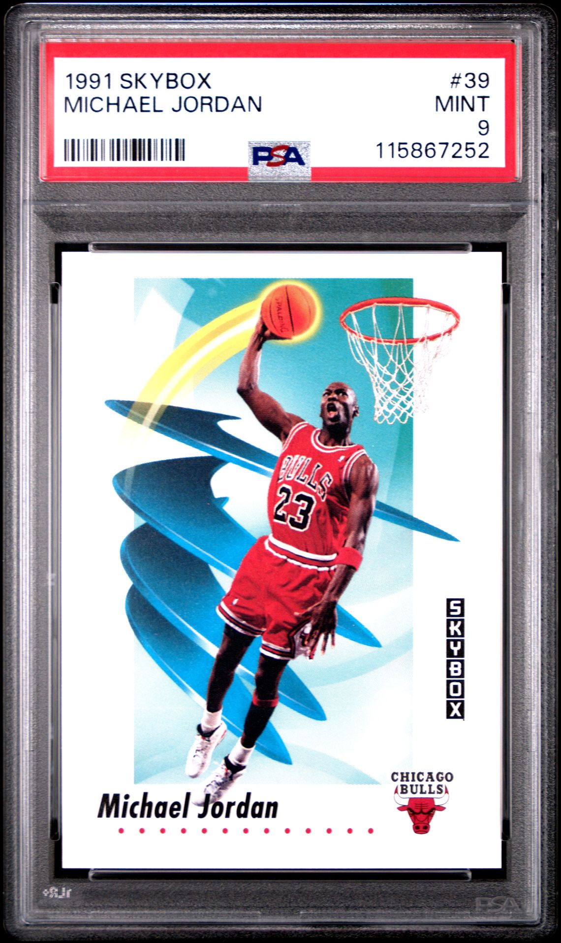 1991 Skybox Michael Jordan #39 Mint 9 front