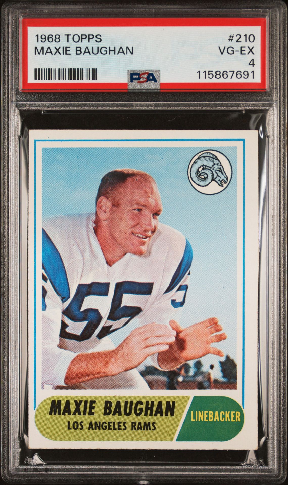 1968 Topps TOPPS #210 Maxie Baughan front