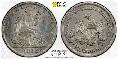 1856-O 50C WB-16 Large O N1