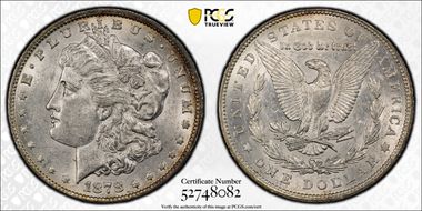 1878 7TF $1 Reverse of 1878 AU55