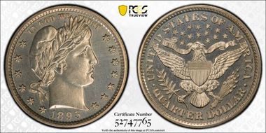 1895 25C PR63