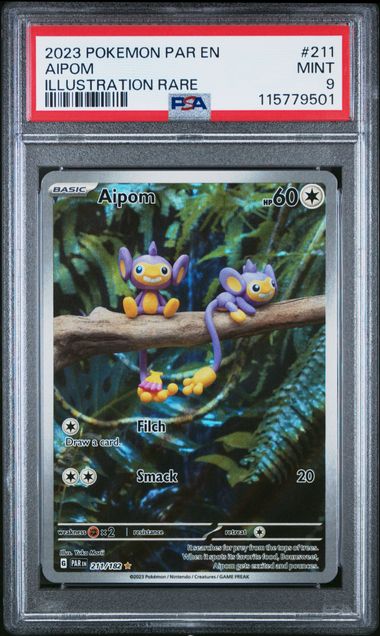 2023 Pokemon Paradox Rift Illustration Rare #211 Aipom front