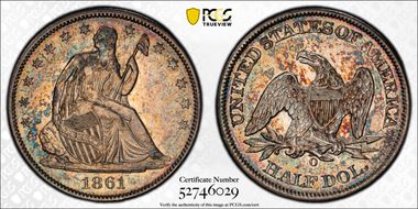 1861-O 50C CSA Obverse AU55