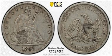 1843 50C XF45