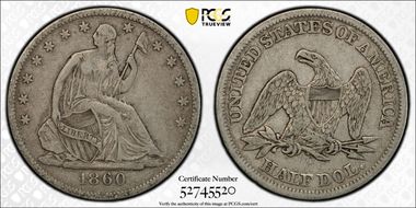 1860-O 50C VF30