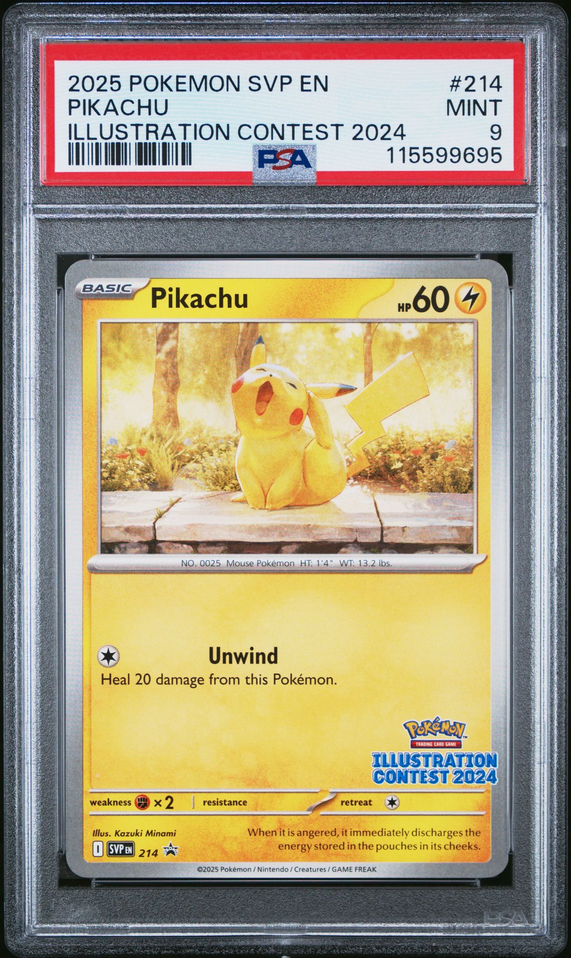 2025 Pokemon Illustration Contest 2024 #214 Pikachu front