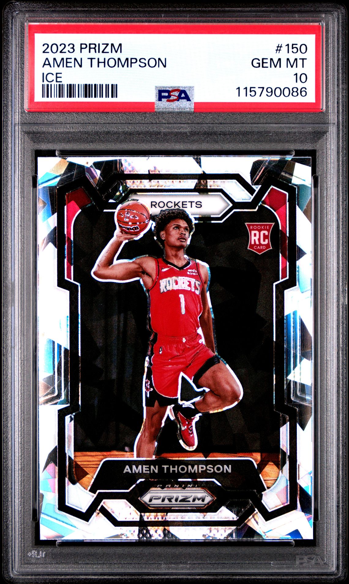 2023 Panini Prizm Amen Thompson #150 (Ice) Gem Mt 10 front