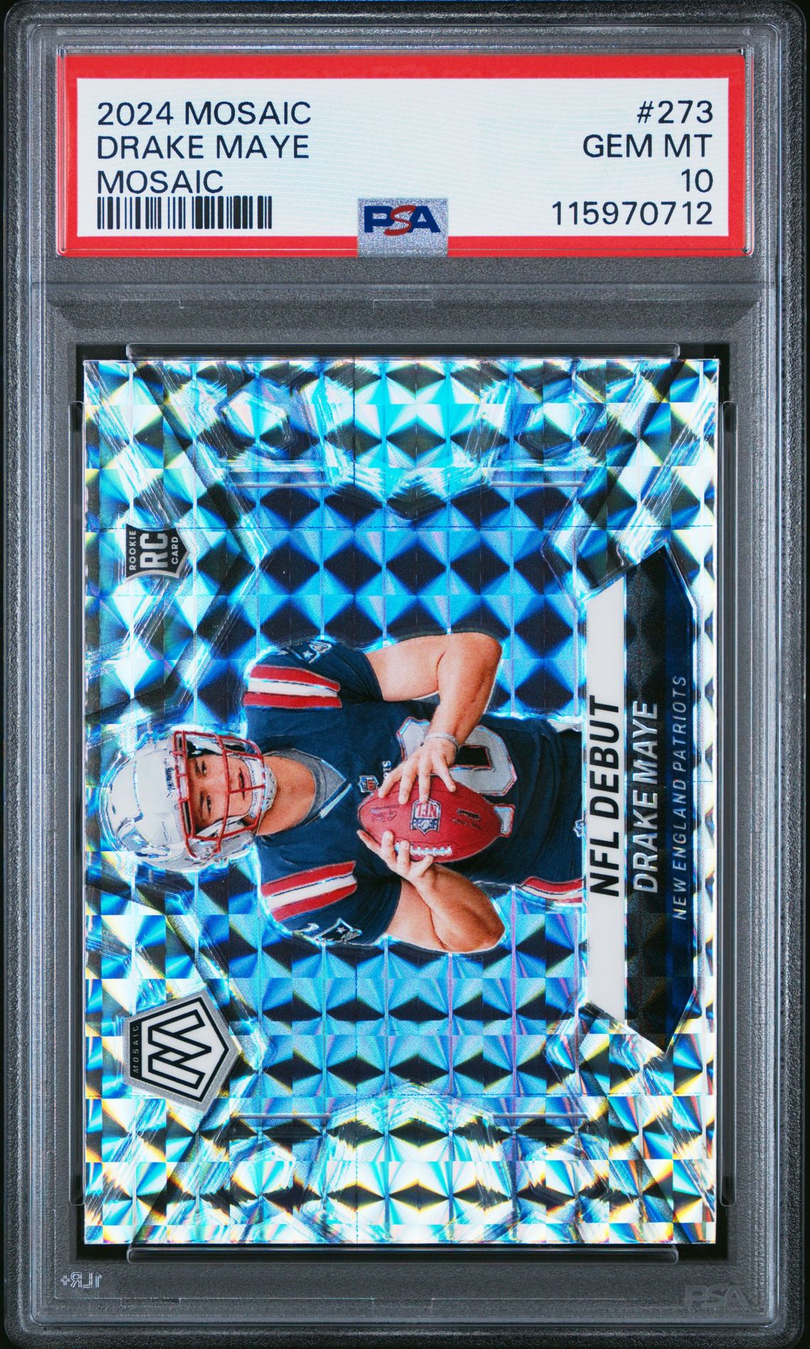 2024 Panini Mosaic Drake Maye #273 (Mosaic) Gem Mt 10 front