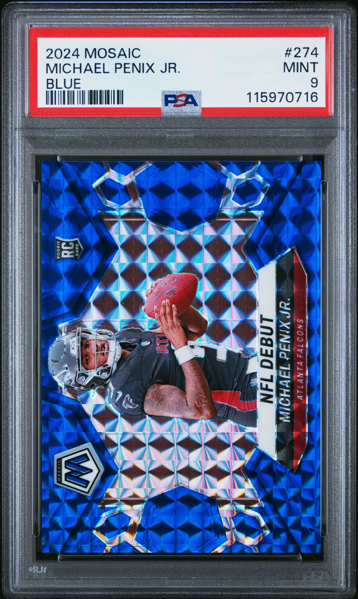 2024 Panini Mosaic Michael Penix Jr. #274 (Blue) Mint 9 front