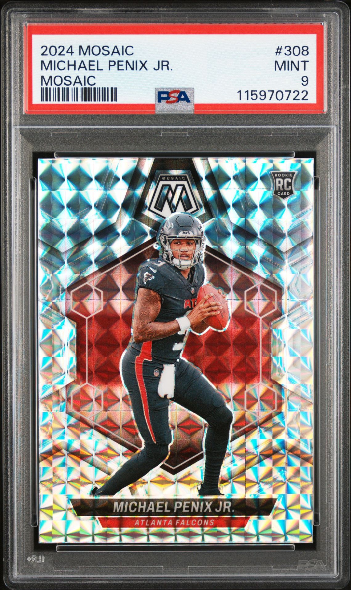 2024 Panini Mosaic Michael Penix Jr. #308 (Mosaic) Mint 9 front