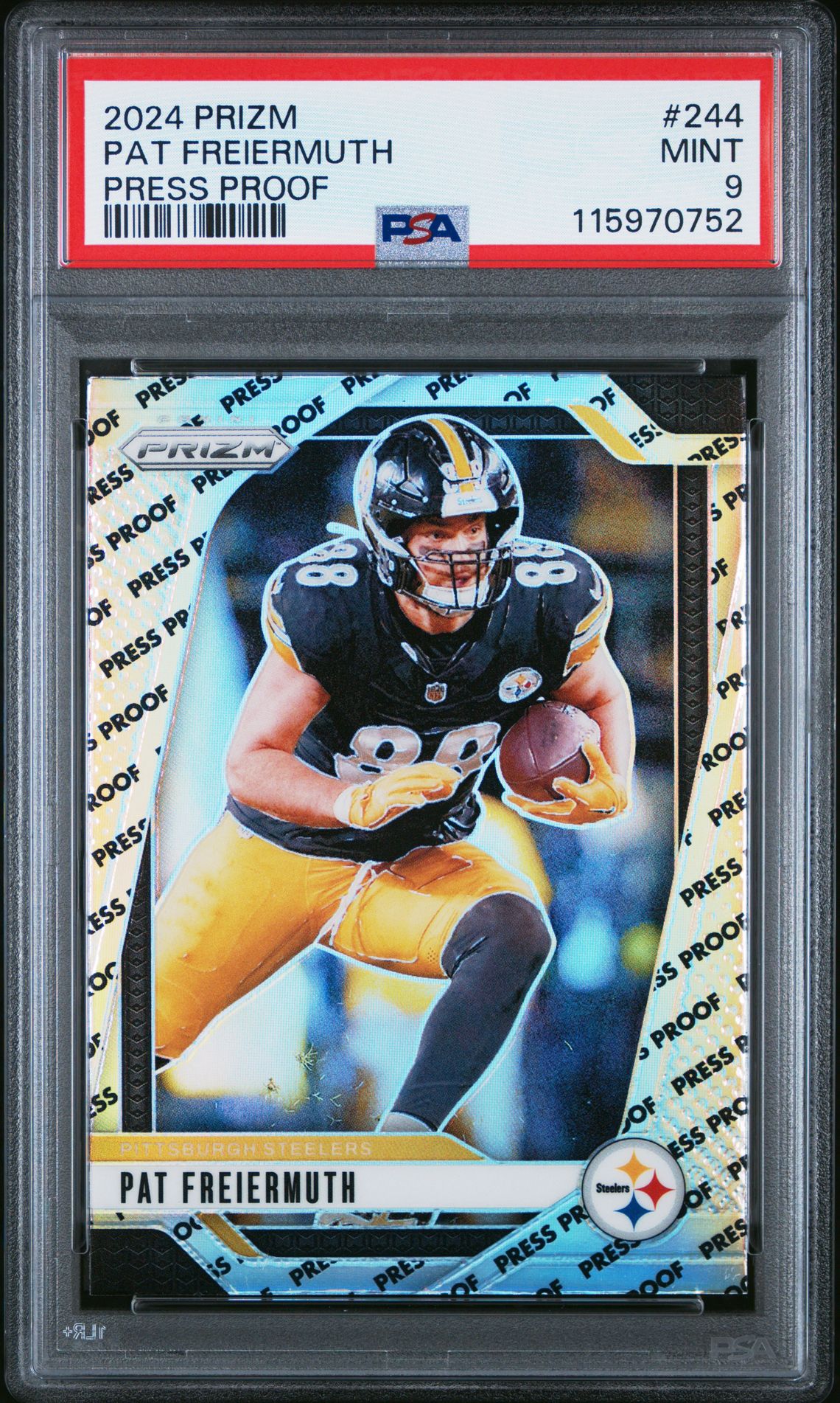 2024 Panini Prizm Pat Freiermuth #244 (Press Proof) Mint 9 front