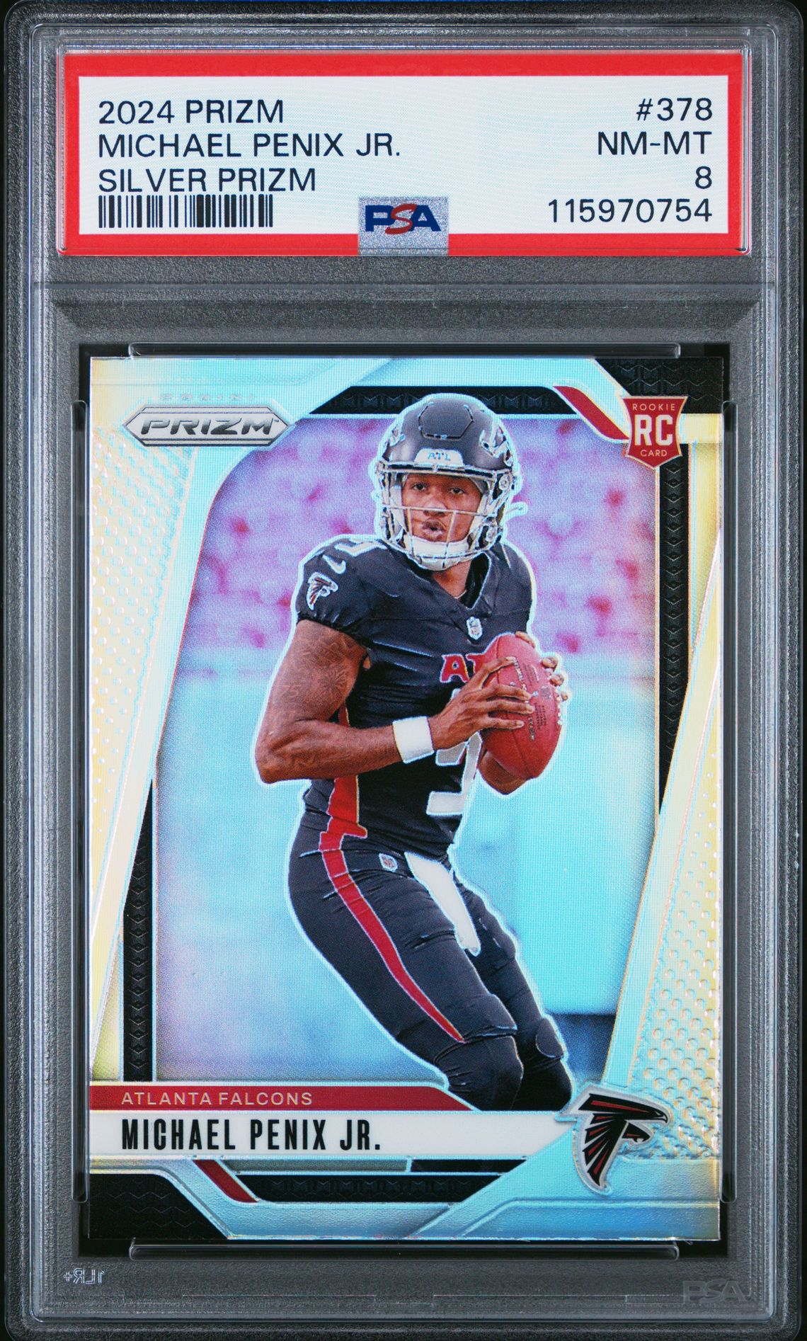 2024 Panini Prizm Michael Penix Jr. #378 (Silver Prizm) Nm-Mt 8 front