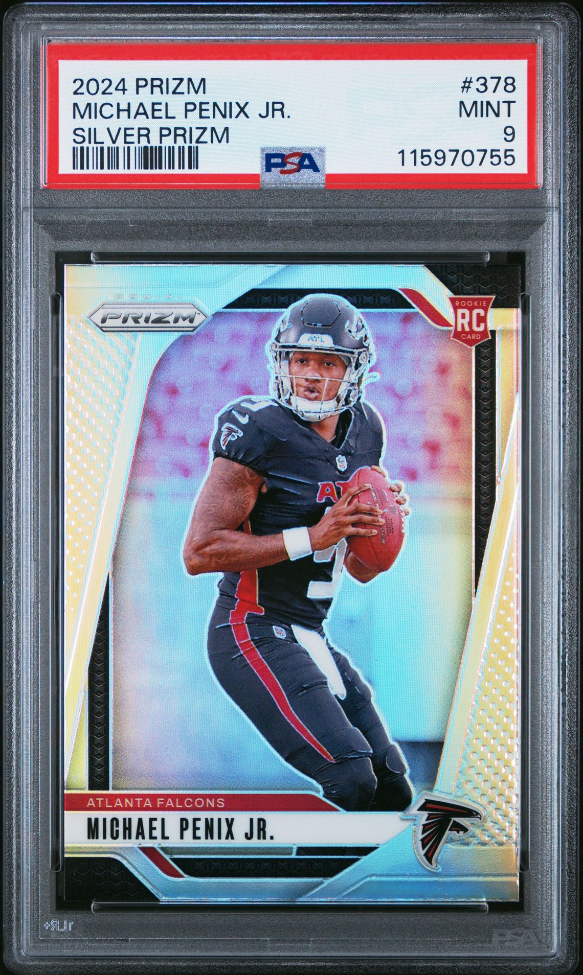 2024 Panini Prizm Michael Penix Jr. #378 (Silver Prizm) Mint 9 front