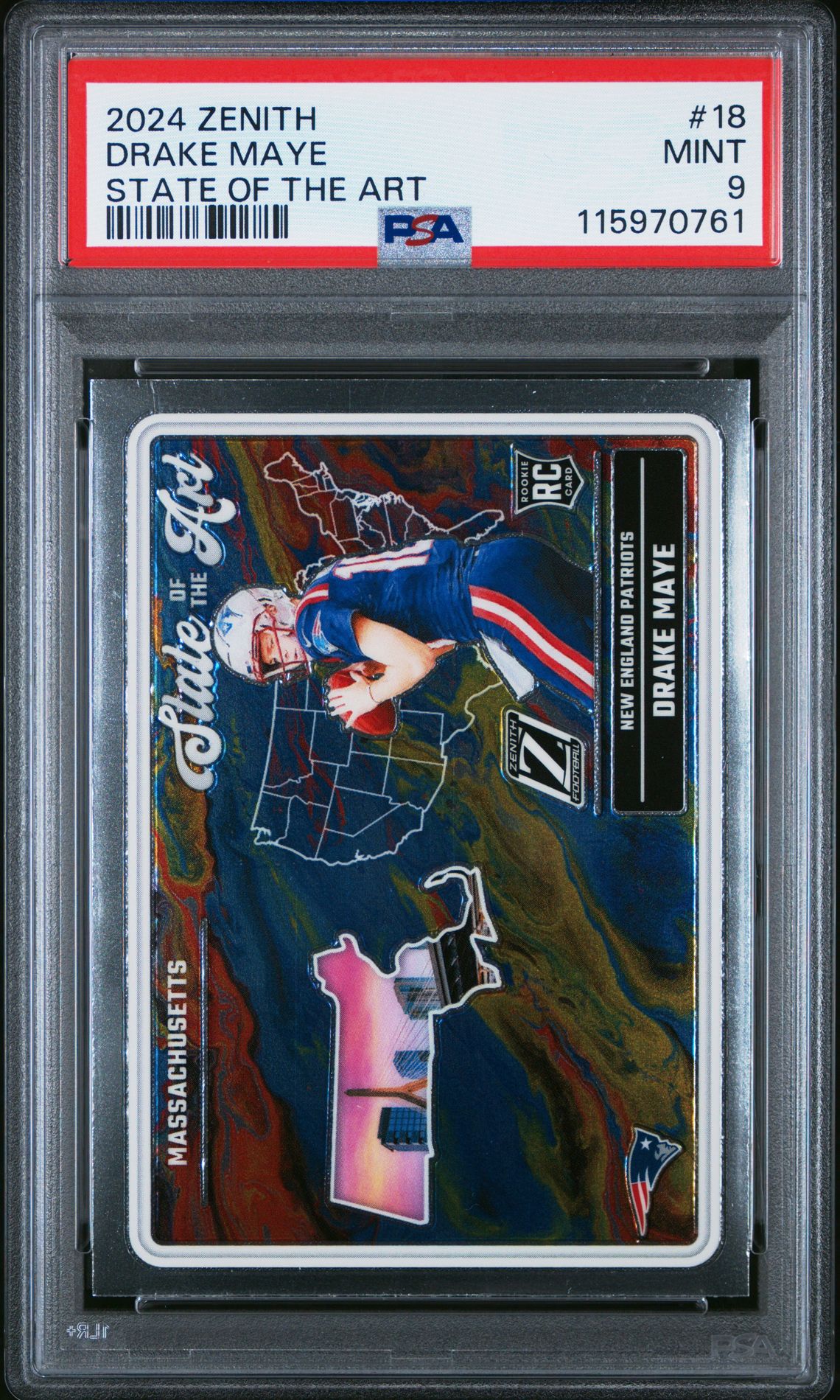 2024 Panini Zenith State Of The Art Drake Maye #18 Mint 9 front
