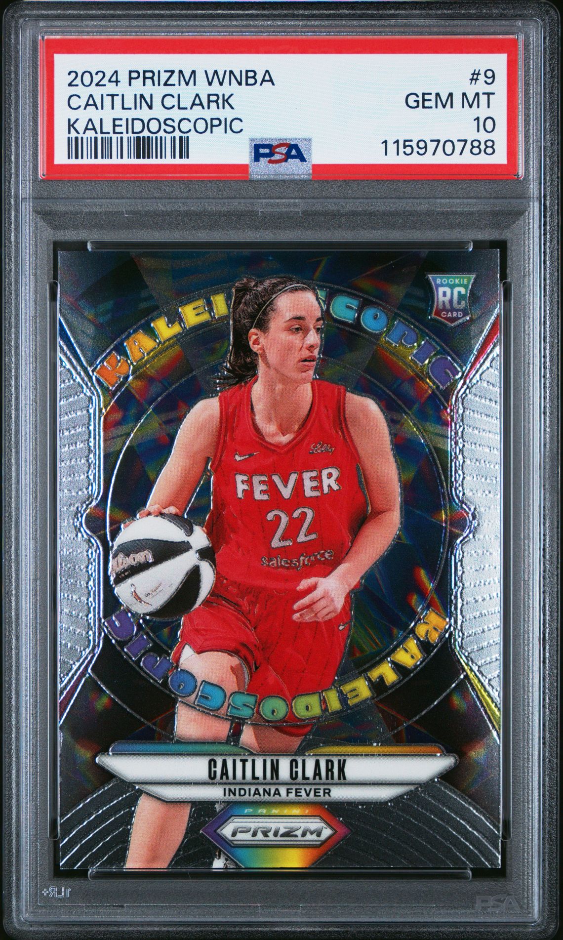 2024 Panini Prizm Wnba Kaleidoscopic Caitlin Clark #9 Gem Mt 10 front