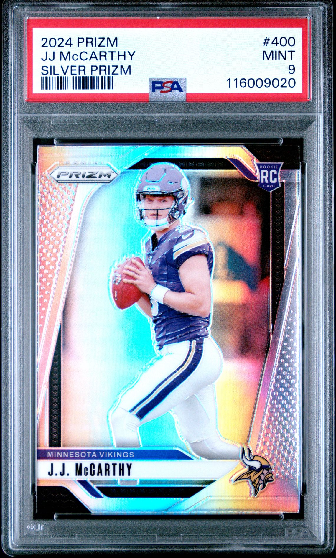 2024 Panini Prizm Jj Mccarthy #400 (Silver Prizm) Mint 9 front