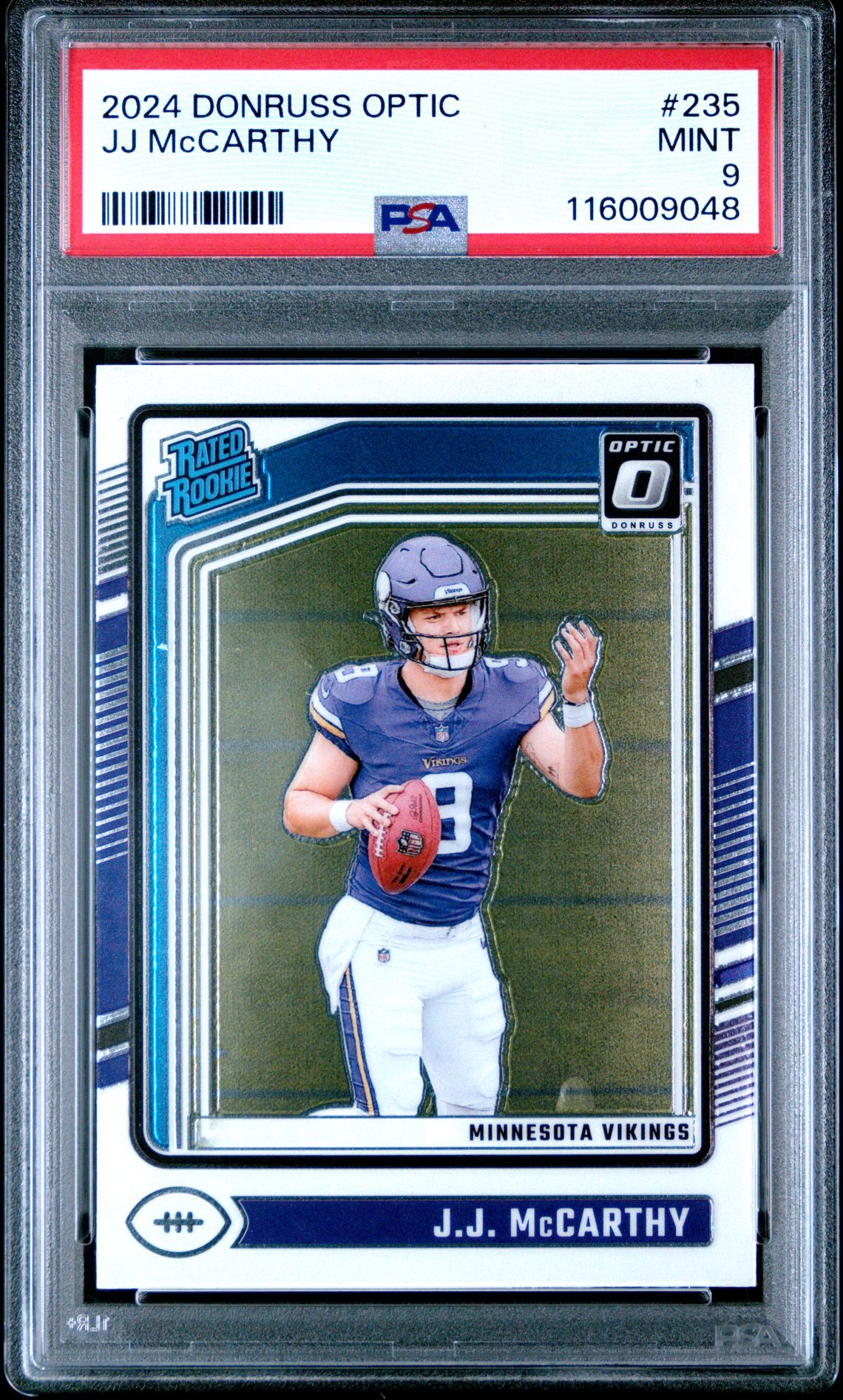 2024 Panini Donruss Optic Jj Mccarthy #235 Mint 9 front