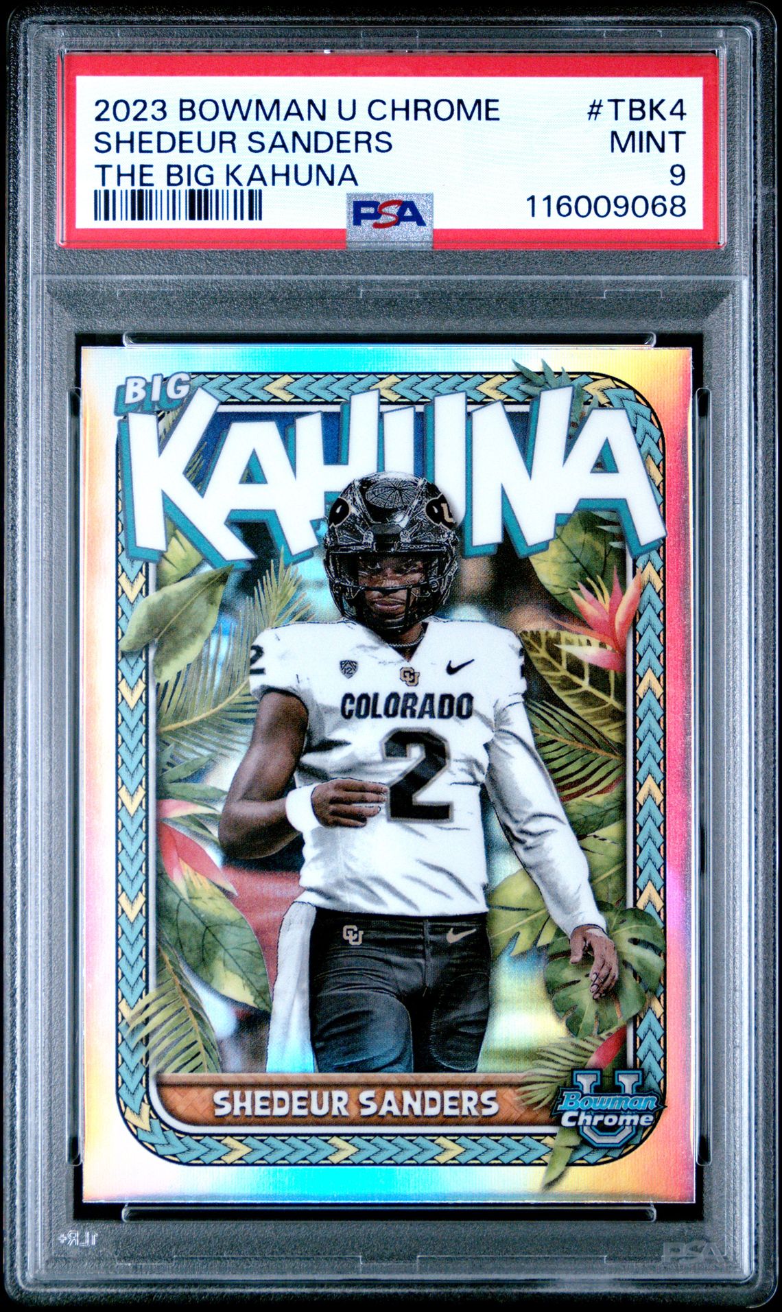 2023 Bowman University Chrome The Big Kahuna Shedeur Sanders #Tbk4 (The Big Kahuna) Mint 9 front