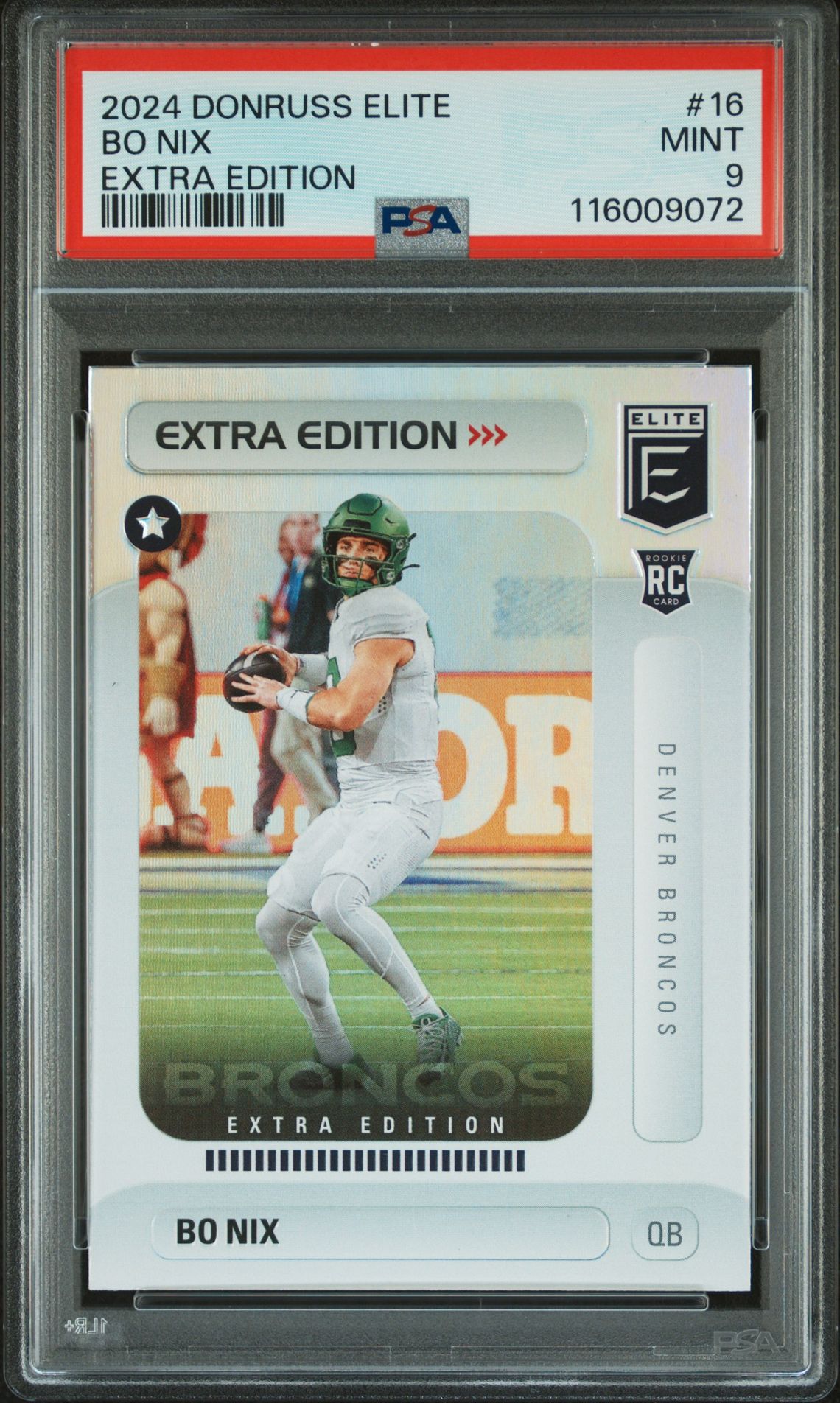 2024 Panini Donruss Elite Extra Edition Bo Nix #16 Mint 9 front
