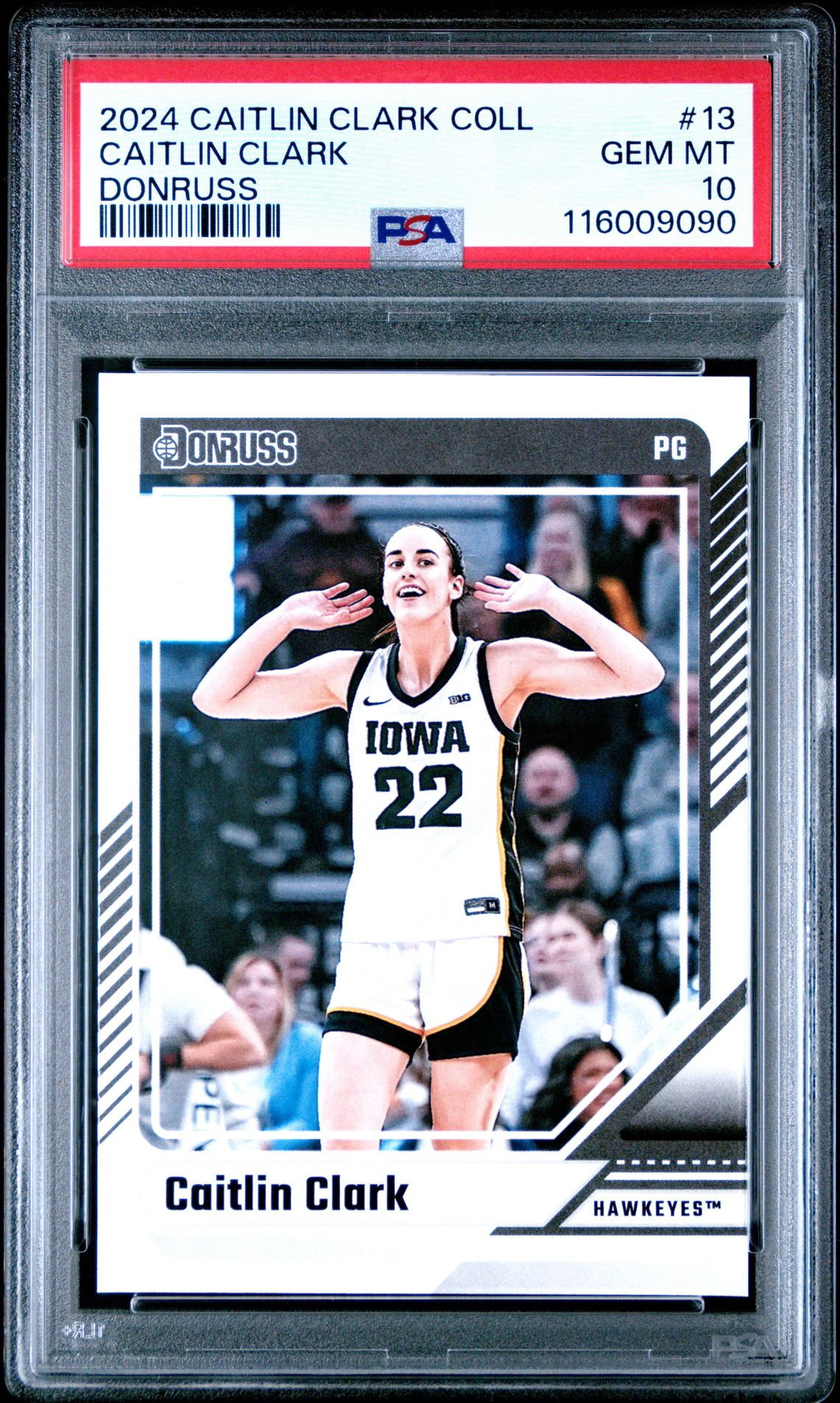 2024 Panini Caitlin Clark Collection Donruss Caitlin Clark #13 Gem Mt 10 front